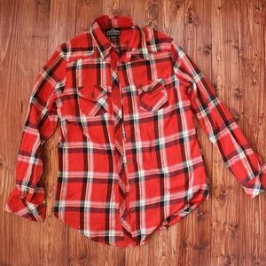 CLOSET CLOSING FRIDAY! Angie Red Plaid Button Up